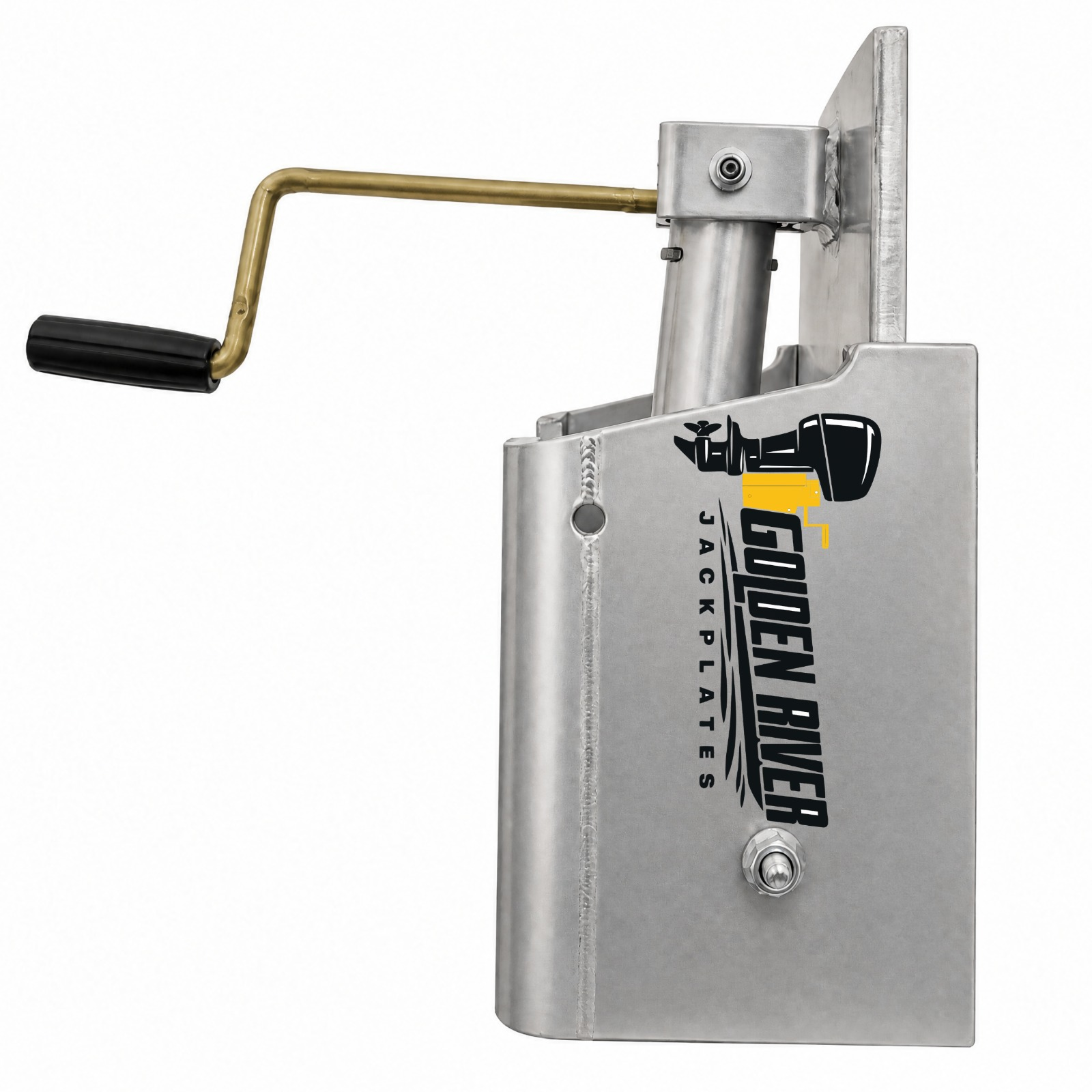 Vista lateral do Jackplate Manual Golden River